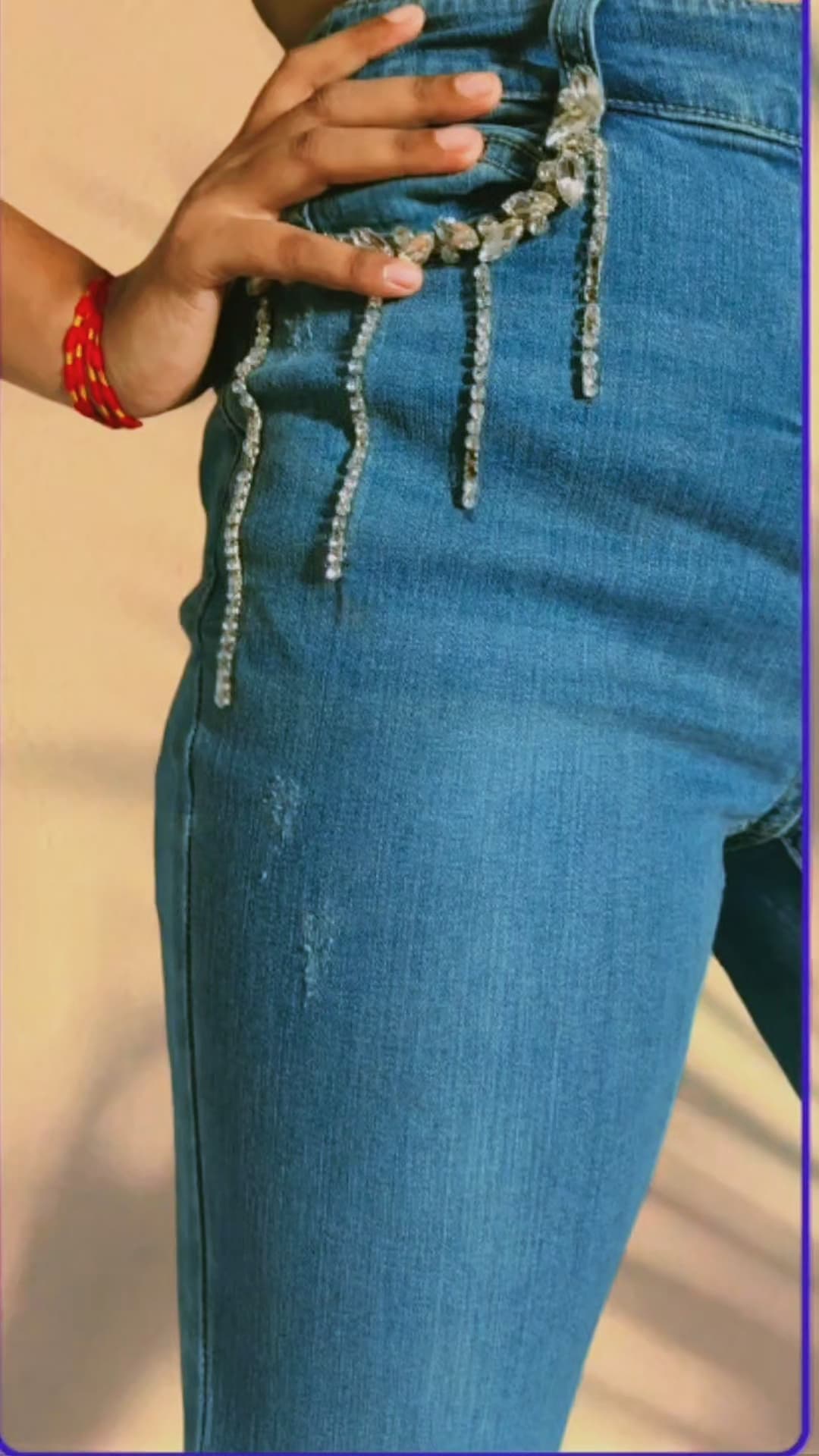 Embellished Pocket Charm Skinny Jeans